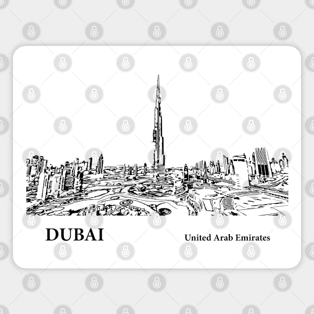 Dubai United Arab Emirates Magnet by Lakeric